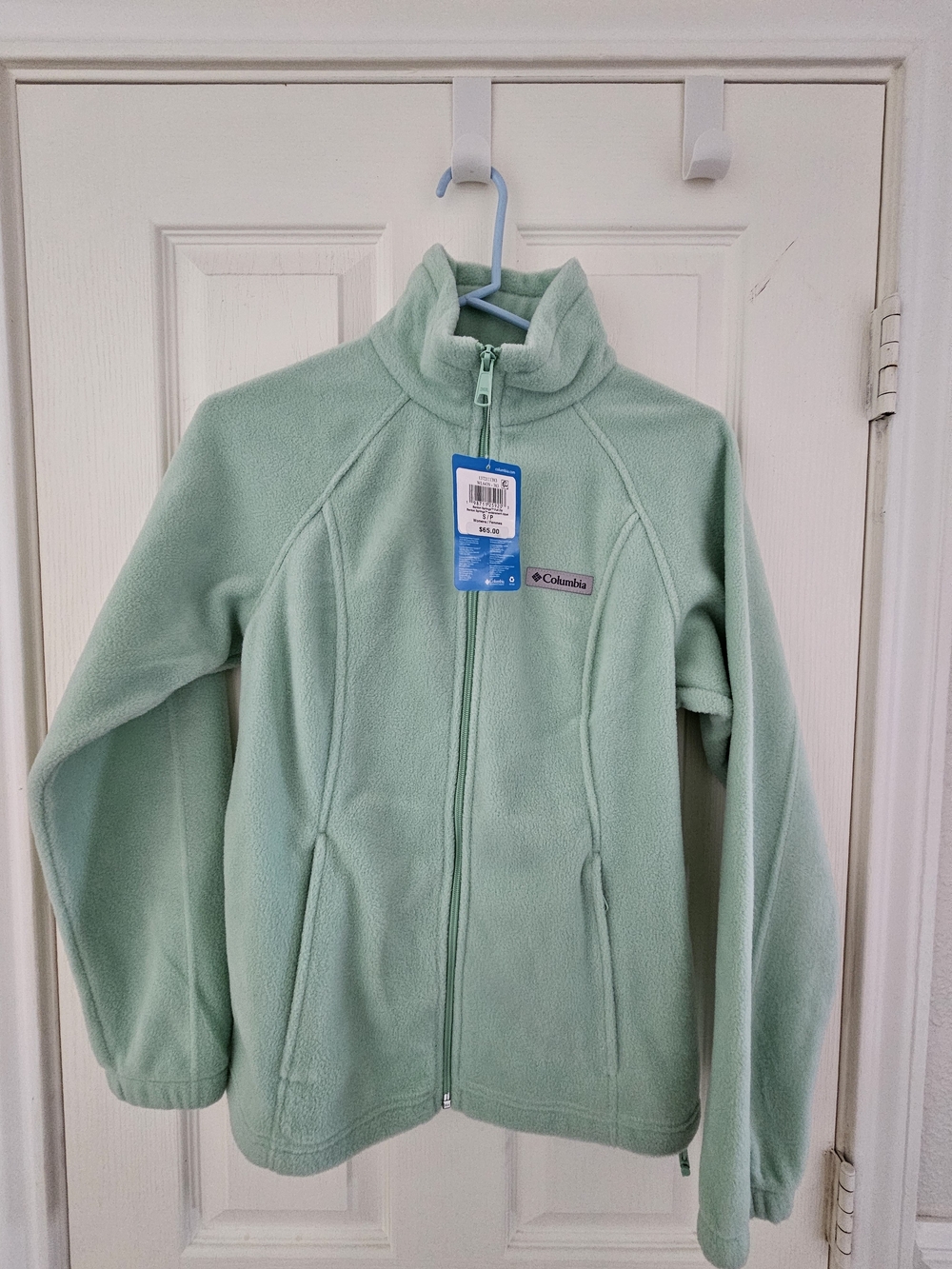 Columbia Light Mint Green Full-Zip Fleece Jacket